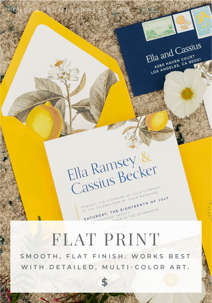 Digital Flat Printing Method Wedding Invitations